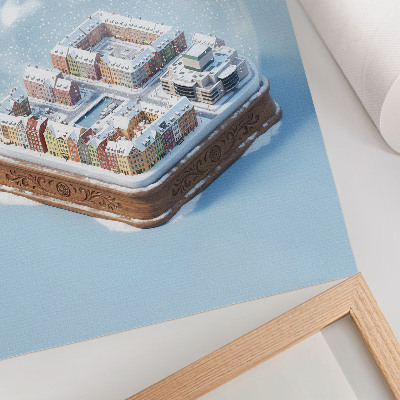 Poster kunstdruck Kopenhagener Schneekugel