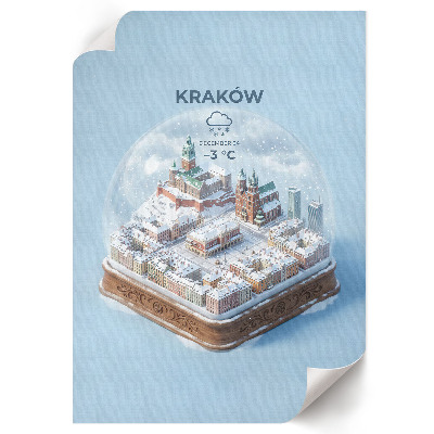 Wand poster Schneekugel Krakau