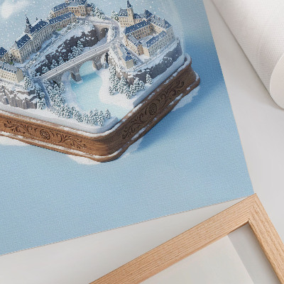 Kunstdruck poster Luxemburger Schneekugel