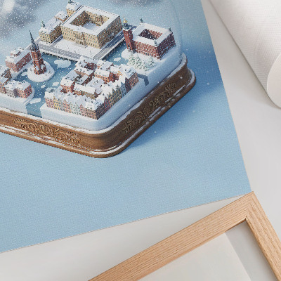 Poster leinwand Stockholmer Schneekugel
