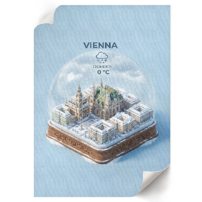 Wand poster Schneekugel Wien