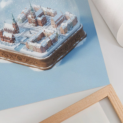 Kunstdruck leinwand Schneekugel Breslau