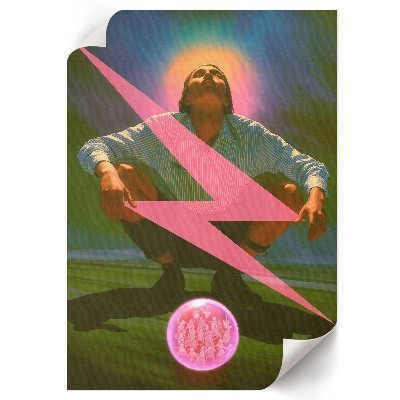 Poster kunstdruck Surrealistischer Mann