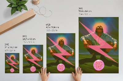 Poster kunstdruck Surrealistischer Mann