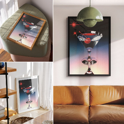 Kunstdruck poster Kirschcocktail