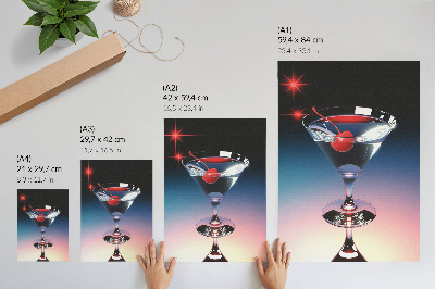 Kunstdruck poster Kirschcocktail