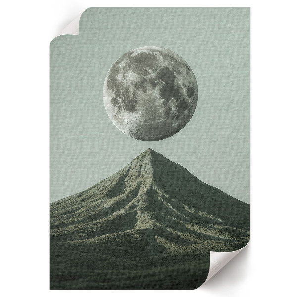 Retro poster Der Mond und der Berg