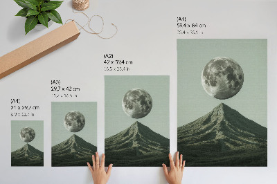 Retro poster Der Mond und der Berg