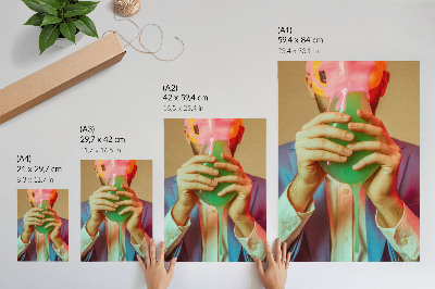 Poster auf leinwand Surrealistisches Porträt