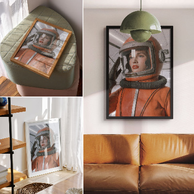 Bilder poster Frau im Raumanzug