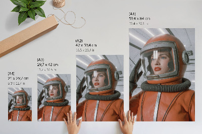 Bilder poster Frau im Raumanzug