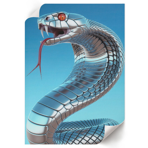 Poster leinwand Metallische Schlange