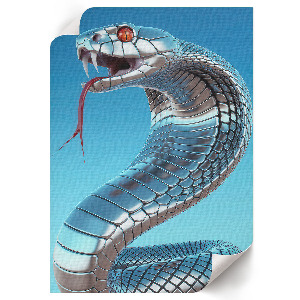 Poster leinwand Metallische Schlange