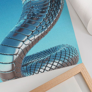 Poster leinwand Metallische Schlange