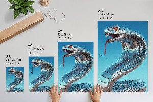 Poster leinwand Metallische Schlange