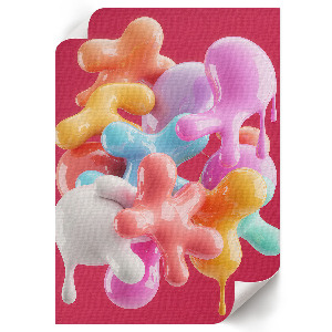 Poster kunstdruck Farbenfrohe Formen