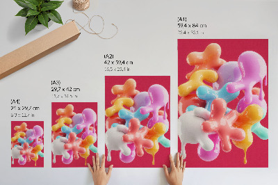Poster kunstdruck Farbenfrohe Formen