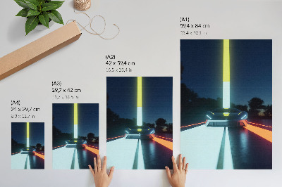 Wand poster Futuristisches Auto