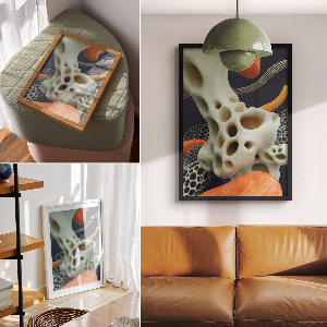 Kunstdruck poster Futuristische Abstraktion