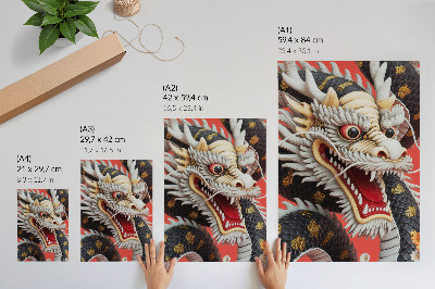 Poster auf leinwand Asiatischer Drache