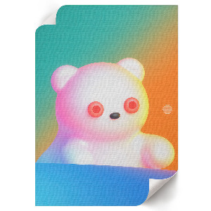 Poster leinwand Bunter Teddybär