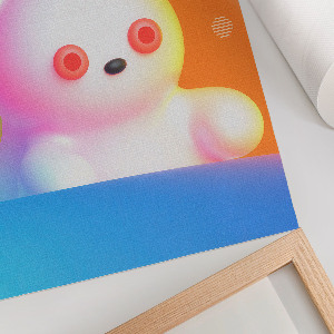 Poster leinwand Bunter Teddybär