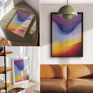 Wand poster Bunte Wellen
