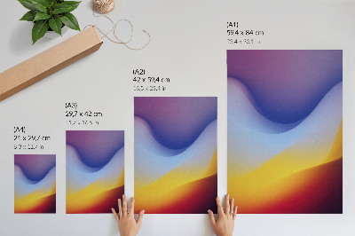 Wand poster Bunte Wellen
