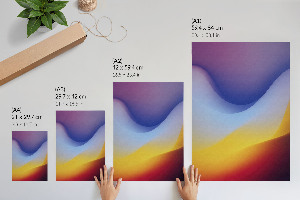 Wand poster Bunte Wellen