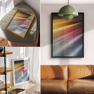 Kunstdruck poster Farbige Linien
