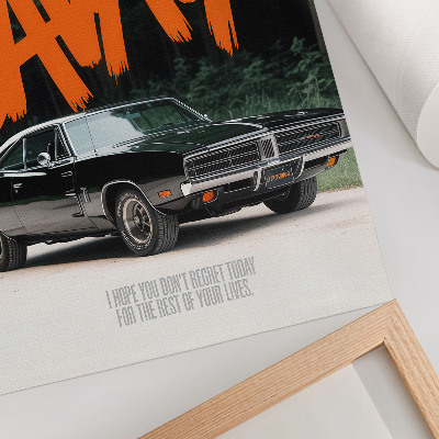 Retro poster Wildes Auto