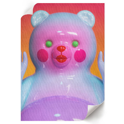 Poster leinwand Bunter Teddybär