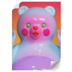 Poster leinwand Bunter Teddybär