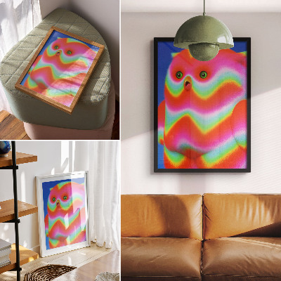Poster kunstdruck Farbenfrohes Tier