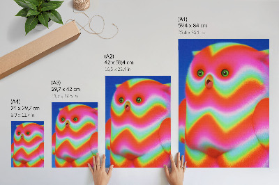 Poster kunstdruck Farbenfrohes Tier