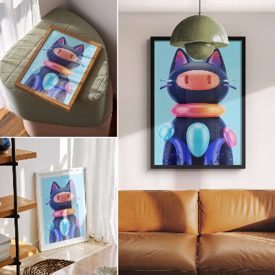 Wand poster Futuristische Katze