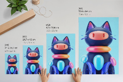 Wand poster Futuristische Katze
