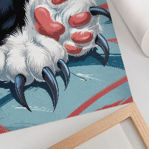 Kunstdruck poster Katze mit Krallen