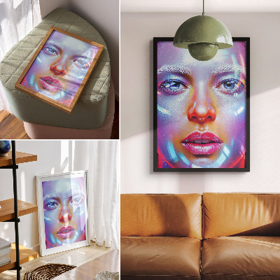 Kunstdruck leinwand Futuristisches Porträt