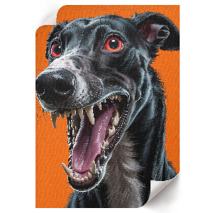 Retro poster Schwarzer Hund