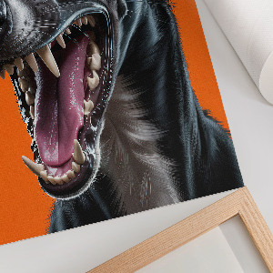 Retro poster Schwarzer Hund
