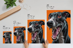 Retro poster Schwarzer Hund