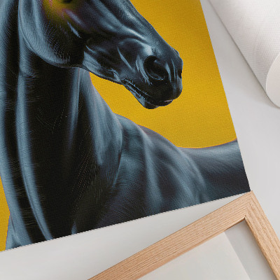 Poster kunstdruck Schwarzes Einhorn