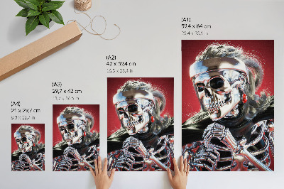 Wand poster Futuristisches Skelett