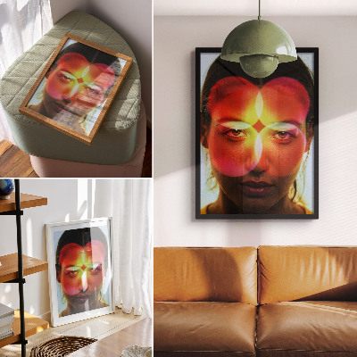 Kunstdruck leinwand Kaleidoskopisches Gesicht
