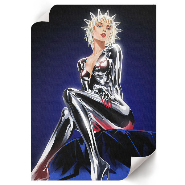 Retro poster Futuristische Figur
