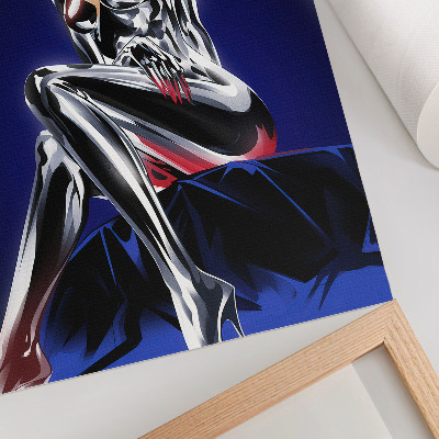 Retro poster Futuristische Figur
