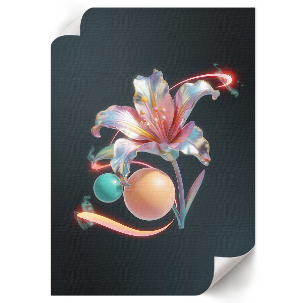 Poster leinwand Eine Blume aus der Zukunft