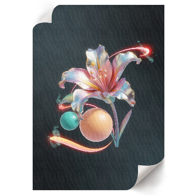 Poster leinwand Eine Blume aus der Zukunft