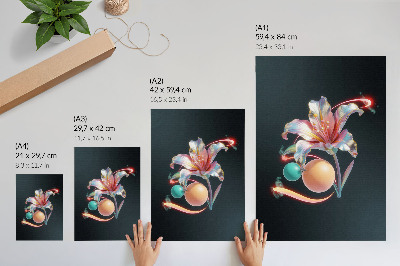 Poster leinwand Eine Blume aus der Zukunft